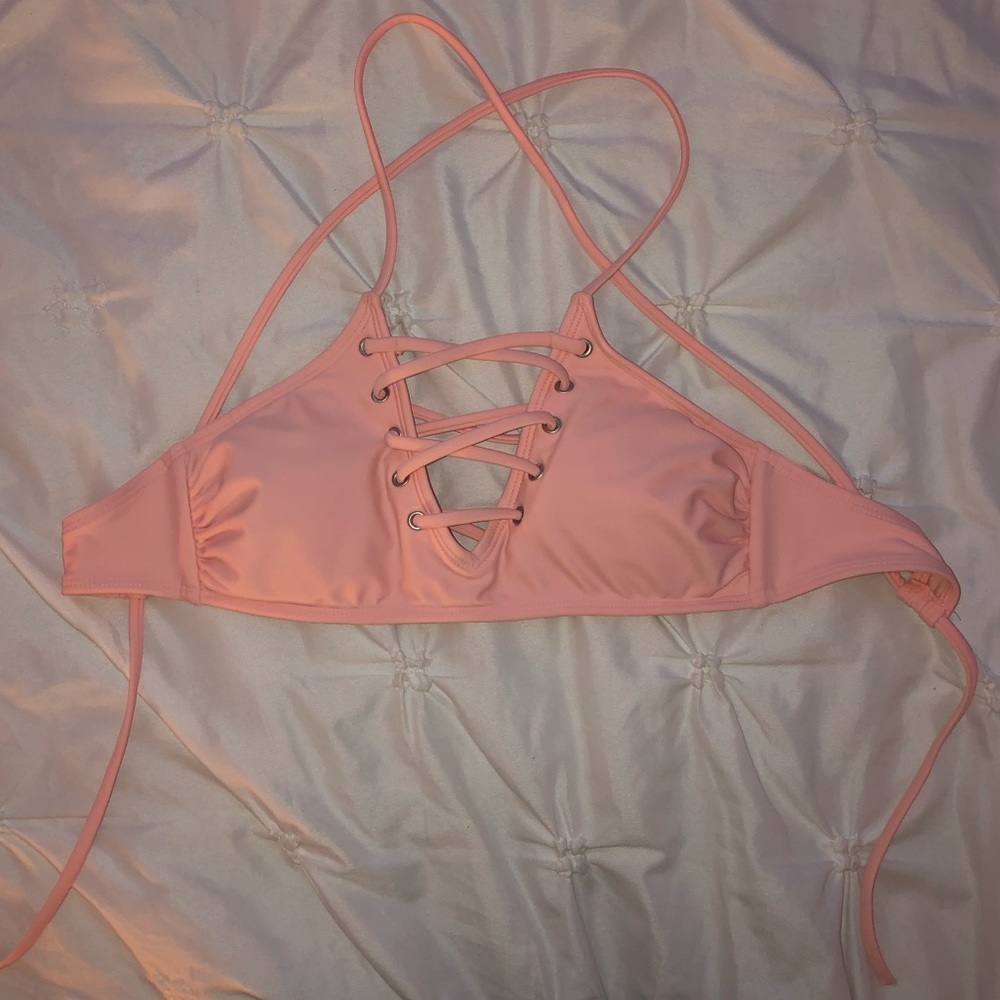 Light Pink Cross Bathing Suit Top